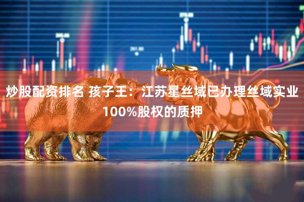 炒股配资排名 孩子王：江苏星丝域已办理丝域实业100%股权的质押